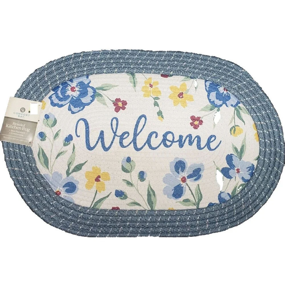 Oval Braided Kitchen Accent Rug (18